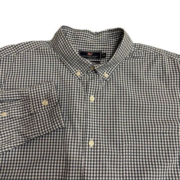 Vineyard Vines Slim Fit Murray Shirt Mens XL Gingham Check Button Down - Picture 1 of 7